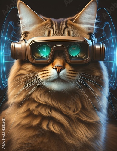 gato con lentes (1). photo