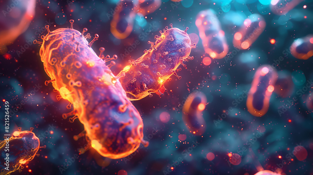 abstract bacteria in various shapes colorful background abstract bacteria in various shapes colorful background