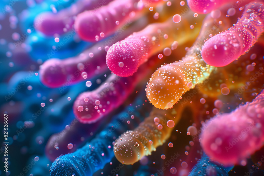 abstract bacteria in various shapes colorful background abstract bacteria in various shapes colorful background