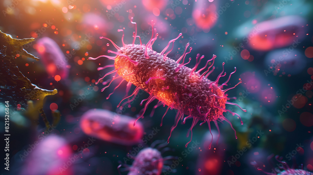abstract bacteria in various shapes colorful background abstract bacteria in various shapes colorful background