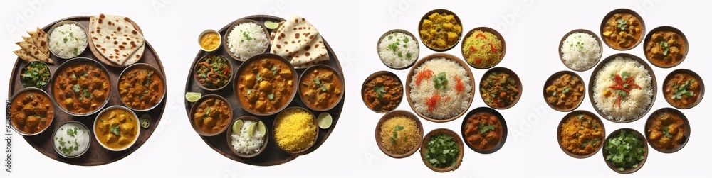 Set of Indian curry on white background, group of curry indian food Set of Indian curry on white background, group of curry indian food