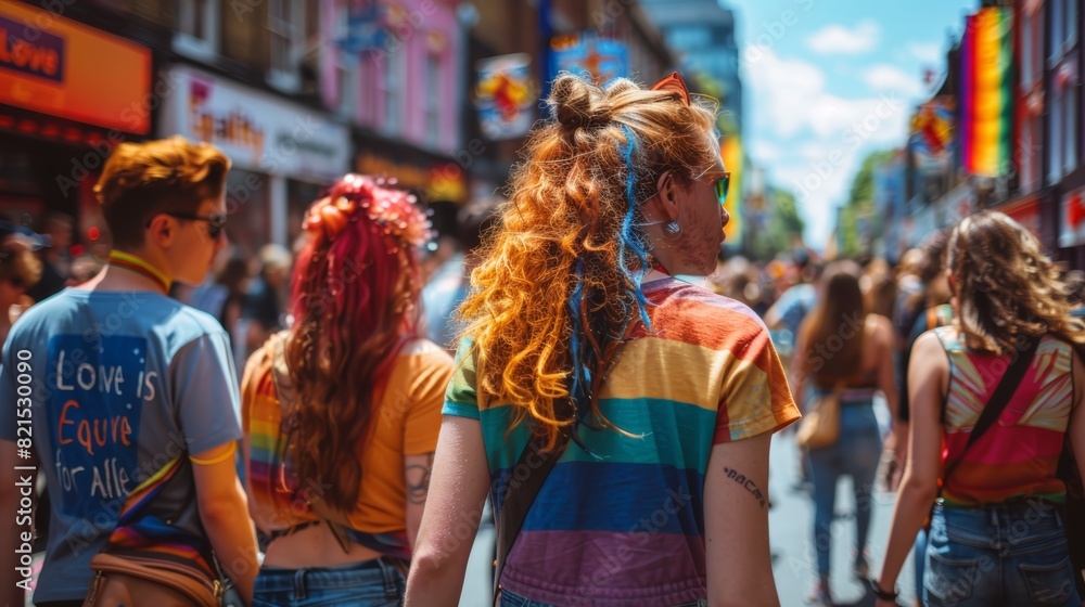 A close-up photo of hands holding rainbow painted nails, interlaced in a gesture of support and friendship. A close-up photo of hands holding rainbow painted nails, interlaced in a gesture of support and friendship.