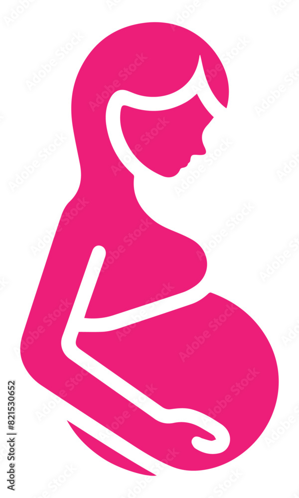 Pregnant women symbol isolated on white Pregnant women symbol isolated on white