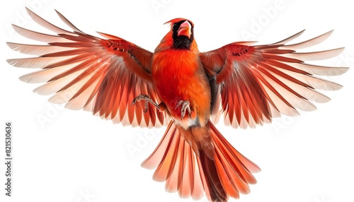 Red Cardinal in Flight