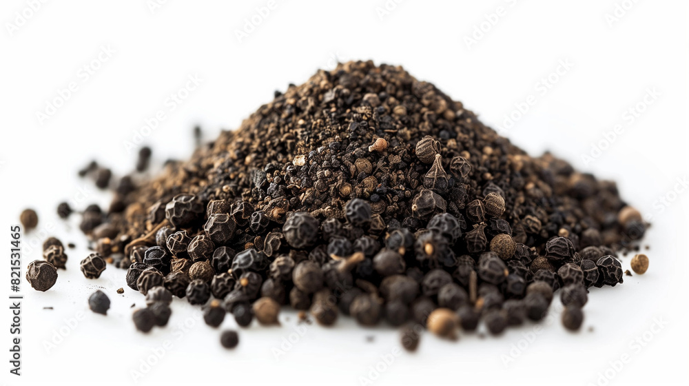 black pepper isolated on white black pepper isolated on white