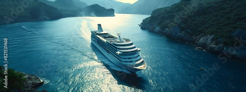 Cruise Ship in a Serene Sea photo