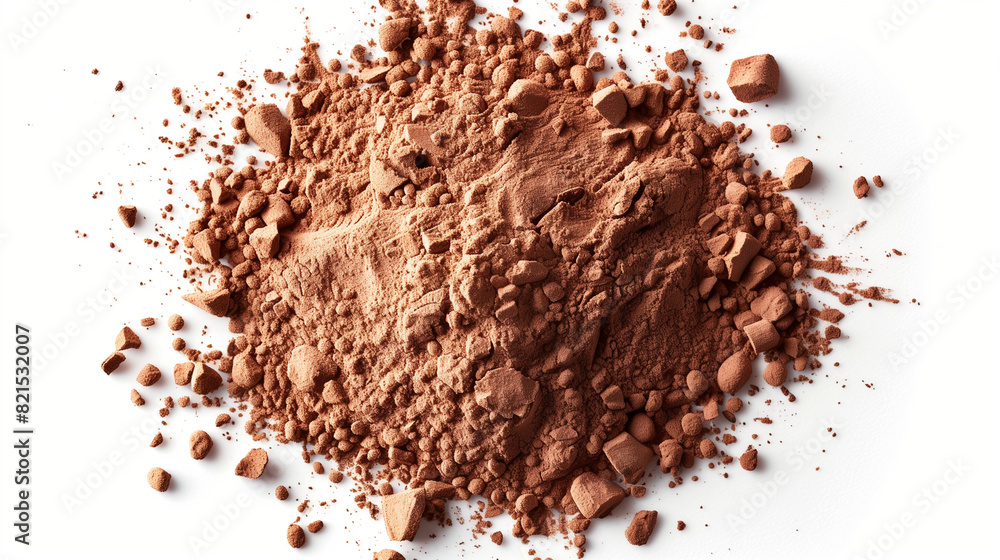 chocolate powder isolated on white chocolate powder isolated on white