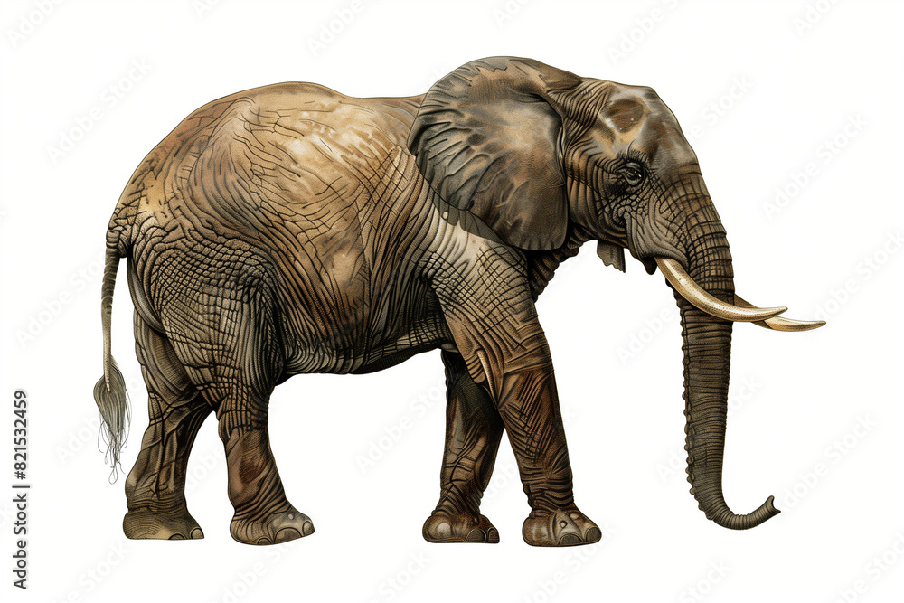 Elephant vintage drawing illustration artwork
