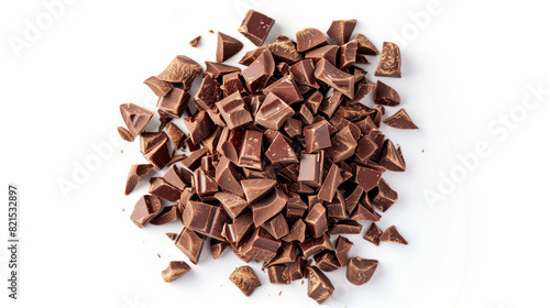 Wallpaper Mural chocolate chunks isolated on white Torontodigital.ca