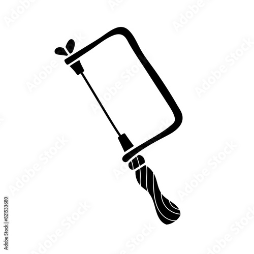 Jeweler adjustable saw black hand drawn icon