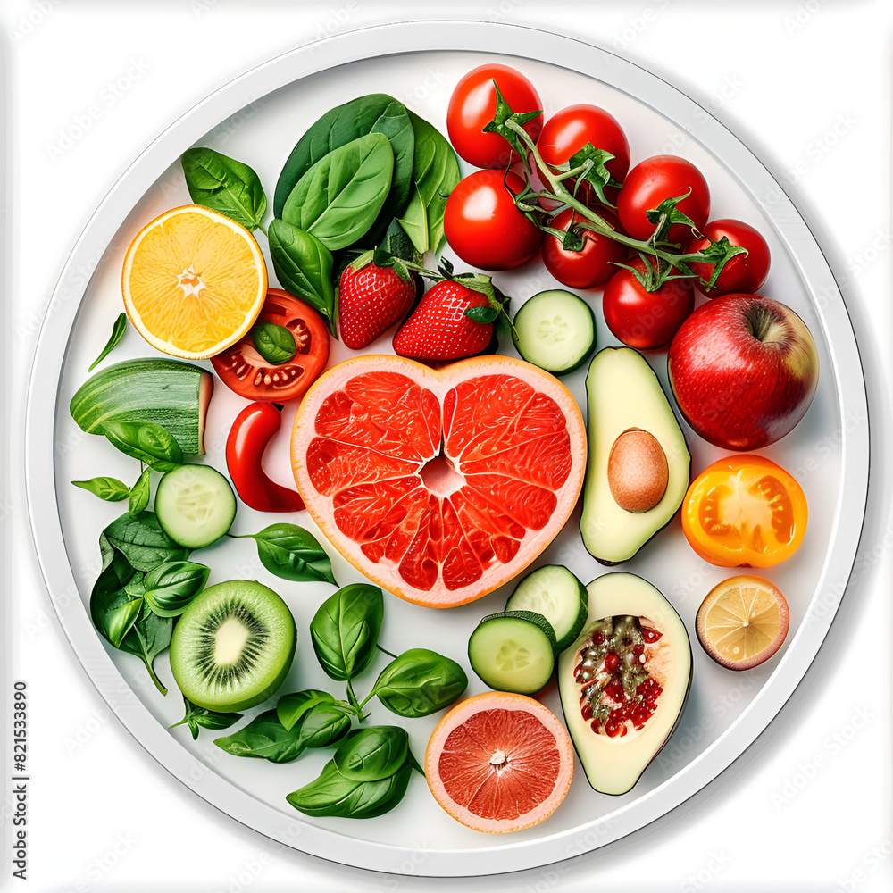 Naklejka premium tomato and cucumber