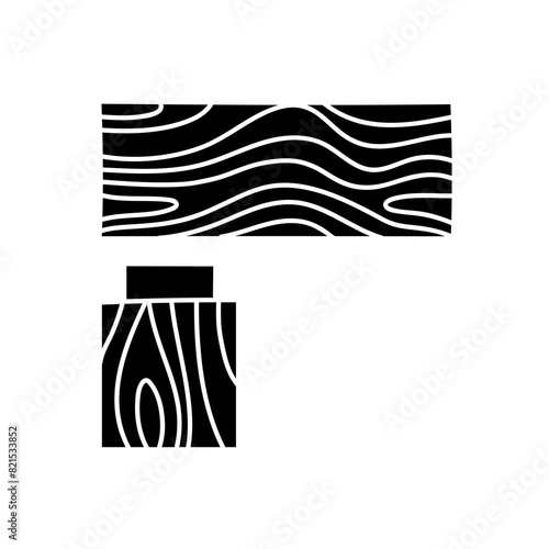 Corner wood joint using dado black hand drawn icon