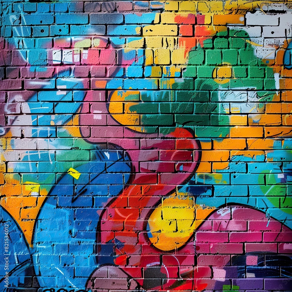 Obraz premium graffiti on a brick wall