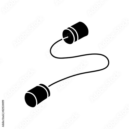 Communication intercepting black hand drawn icon