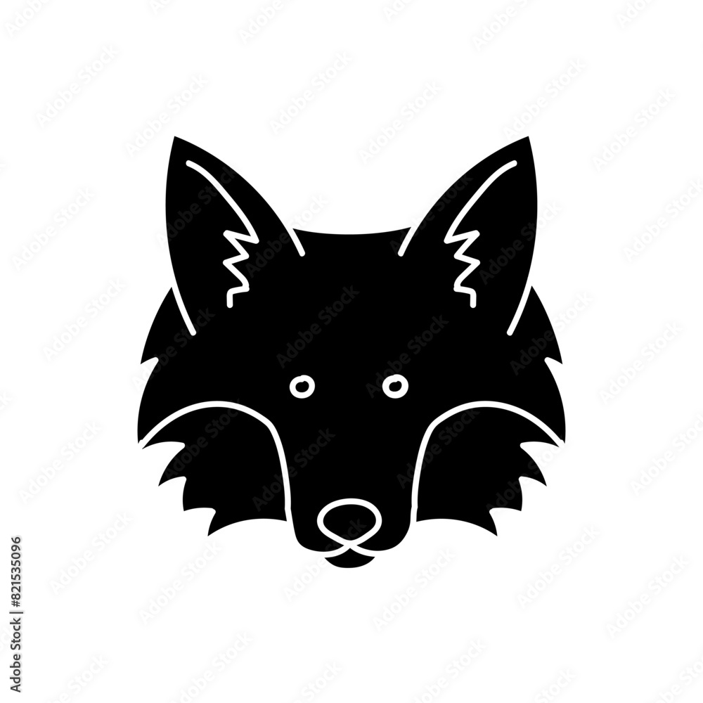 Fox black hand drawn icon Fox black hand drawn icon