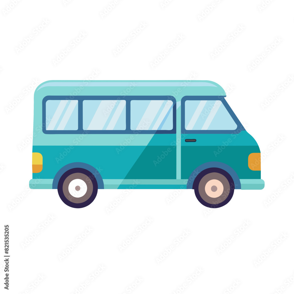 colorful vehicle illustration of camper van
