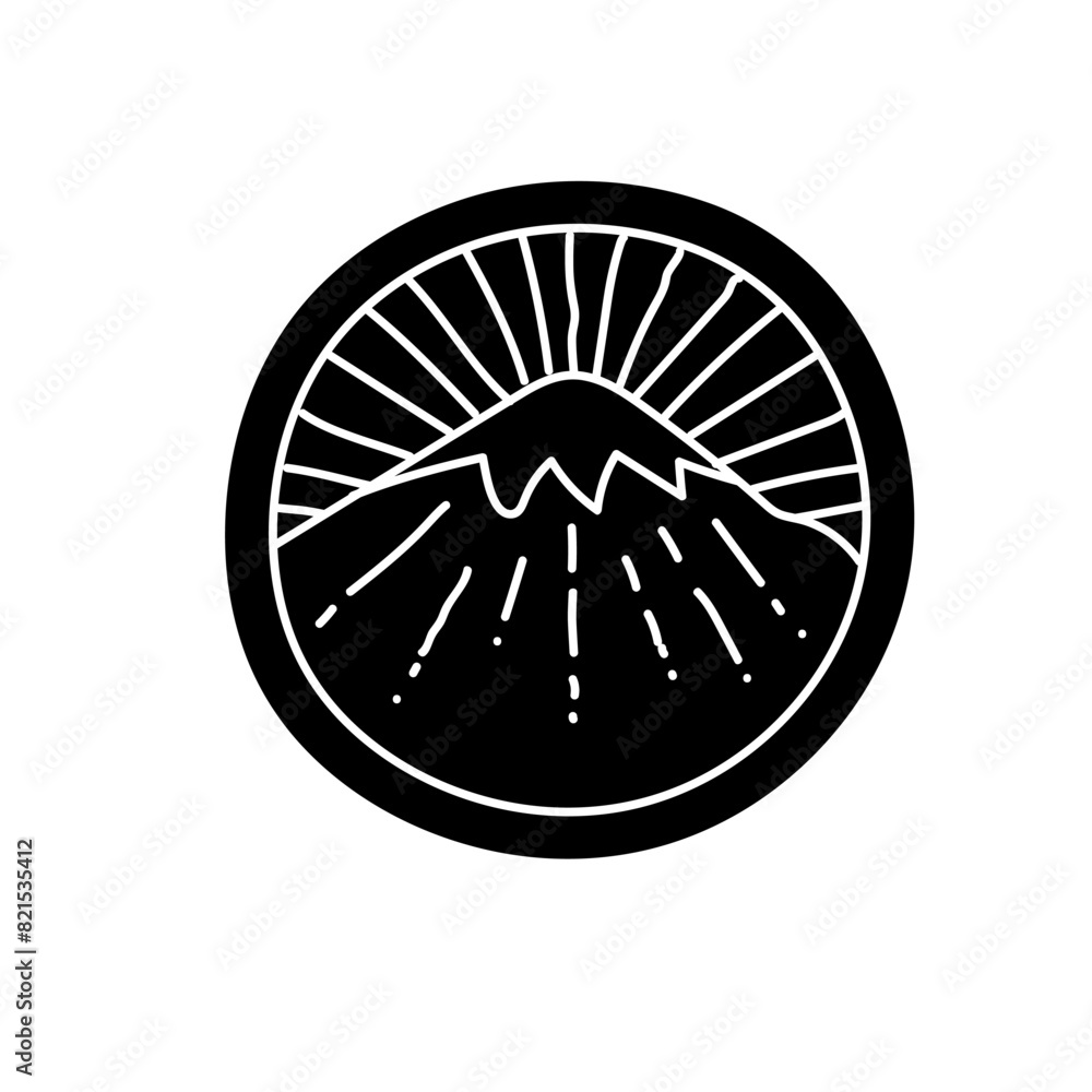 black hand drawn icon mountain icon black hand drawn icon mountain icon