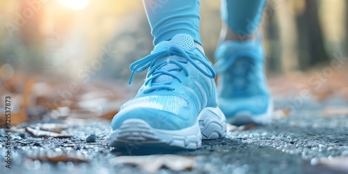 Benefits of Walking: A Close-Up Look at the Journey. Concept Physical health, Mental well-being, Stress reduction, Connecting with nature, Exploring new surroundings