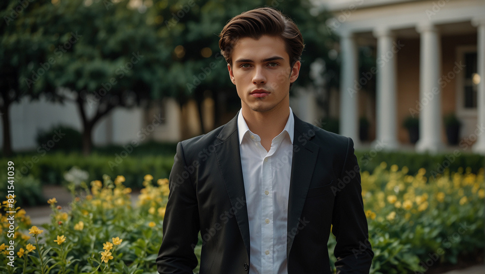 the model of a dashing and elegant young businessman the model of a dashing and elegant young businessman