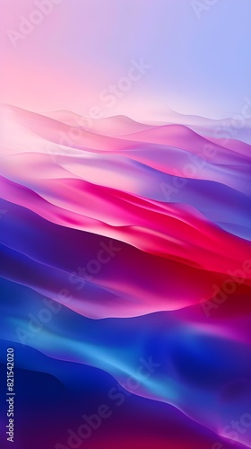 Vibrant Chromatic Waves Abstract Red and Blue Art for Mobile Banners. Captivating Abstract Art for Vertical Banners