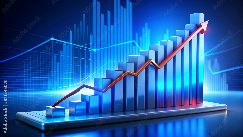 business graph showing growth business graph showing growth