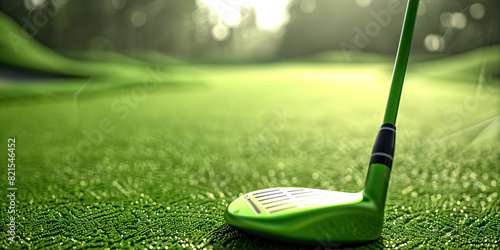Green Golf Club: A Well-Maintained Golf Club Awaits Its Next Golfer on a Lush, Immaculate Fairway