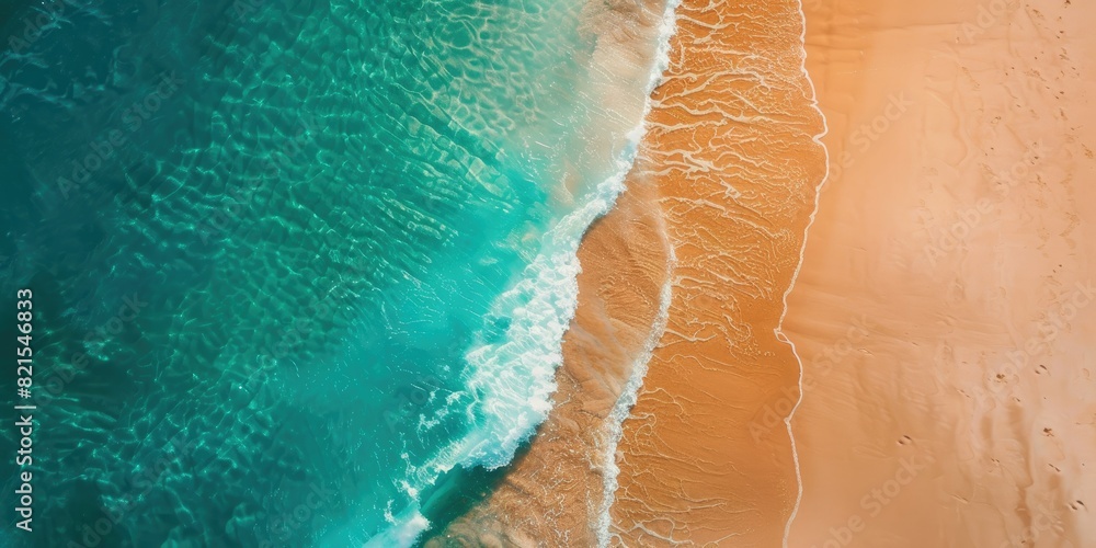 waves on the beach,Realistic shot of A top down view capturing the serene beauty and vastness of crystal clear turquoise waters on an Australian beach waves on the beach,Realistic shot of A top down view capturing the serene beauty and vastness of crystal clear turquoise waters on an Australian beach