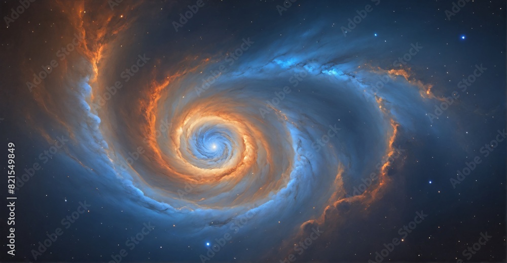 Cosmic Reverie: Blue Nebula Reverie with Central Spiral Galaxy Nexus
Cosmic Reverie: Blue Nebula Reverie with Central Spiral Galaxy Nexus