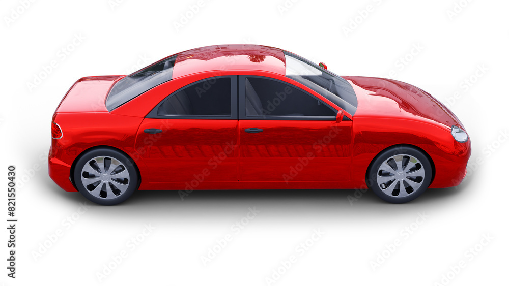 red car without background, 3d illustration red car without background, 3d illustration