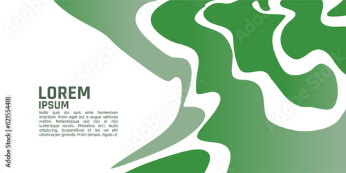 A green and white background with the word. The background is a swirl of green and white, giving it a dynamic and artistic feel