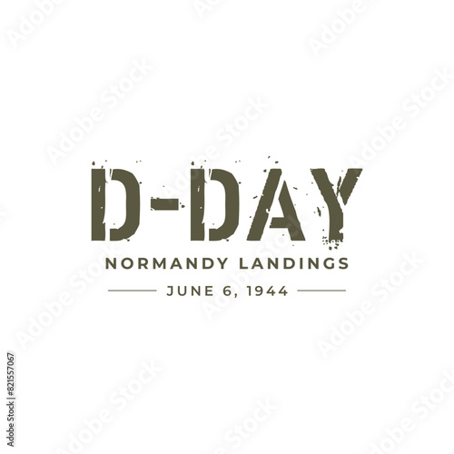 d-day normandy landing 1944 memorial design template
