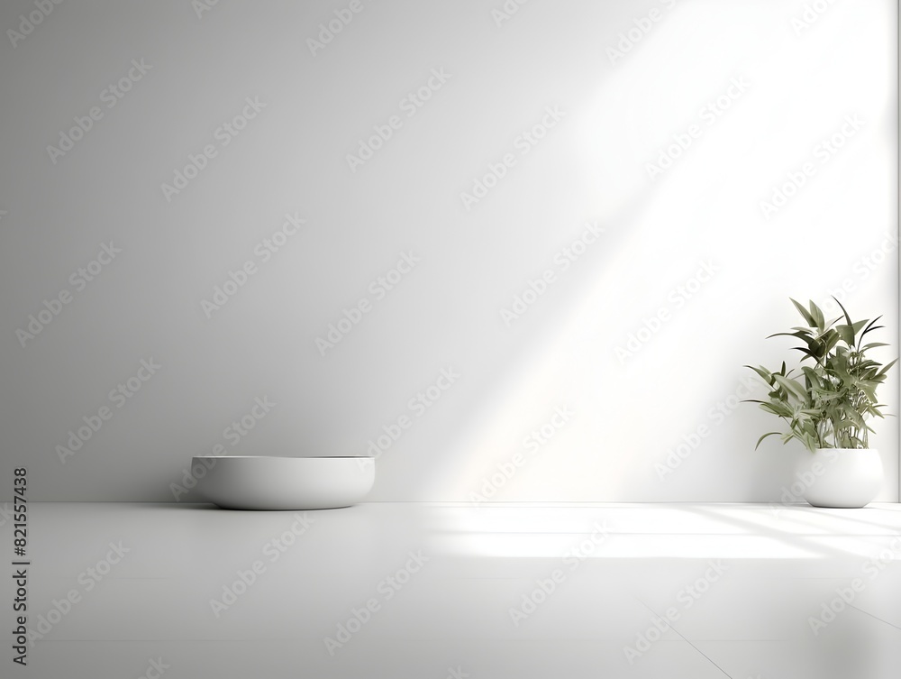 Minimalist White Interior Architecture Studio Product Display Background