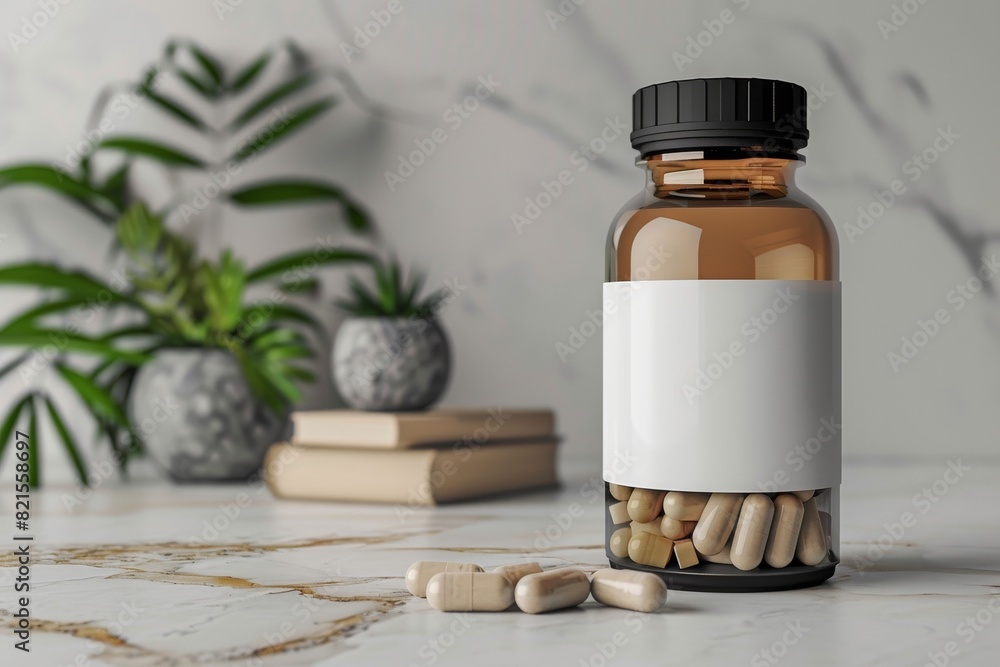 Mock up bottle with copyspace label design pattern Mock up bottle with copyspace label design pattern