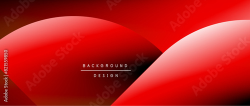 Circles and round shapes with gradients. Minimal abstract background, round geometric shapes, clean and structured design