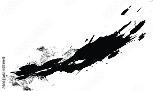 Grunge Paint stripe . Vector brush Stroke . Distressed banner.  ink brush hand strokes, Grunge Distressed Paint Background Overlay Texture, black vector grunge background, vector illustration. Distres © Cindy