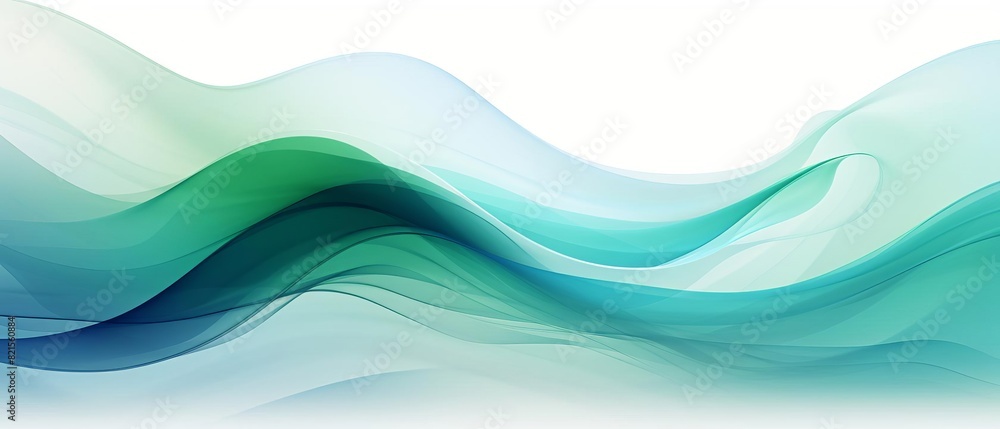 Abstract flowing wave pattern with gradient shades of blue and green, perfect for backgrounds, presentations, and modern designs. Abstract flowing wave pattern with gradient shades of blue and green, perfect for backgrounds, presentations, and modern designs.