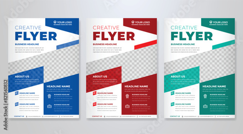 set of business flyer template with minimalist layout and modern style use for promotion kit and product publication