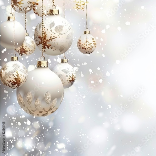 Christmas background with white