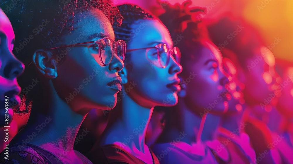 LGBTQ activists in a modern protest, holographic signs, bold colors, energetic scene, street art style, highlighting unity and strength LGBTQ activists in a modern protest, holographic signs, bold colors, energetic scene, street art style, highlighting unity and strength