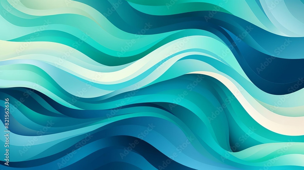 Abstract wavy pattern in shades of blue, teal, and white. Fluid motion and seamless design for backgrounds, wallpapers, and artistic presentations. Abstract wavy pattern in shades of blue, teal, and white. Fluid motion and seamless design for backgrounds, wallpapers, and artistic presentations.