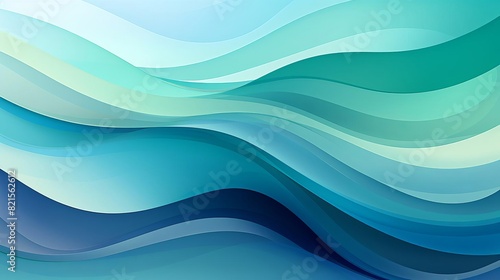 Wallpaper Mural Abstract background with fluid, wavy blue and green shapes create a soothing, aquatic feel. Perfect for design, art, and creative concepts. Torontodigital.ca