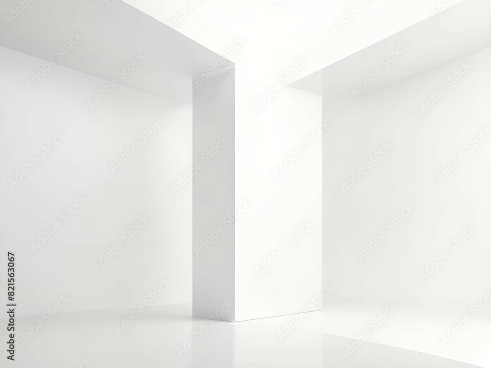 white wall and floor with empty space white wall and floor with empty space
