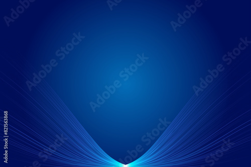 Blue curved lines, technology poster background