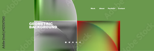 Circle triangle geometric web site page template. Vector Illustration For Wallpaper, Banner, Background, Card, Book Illustration, landing page