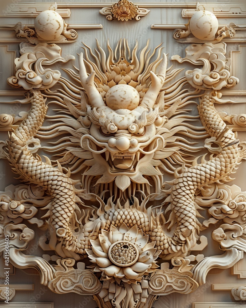 Delve into the symbolism of gold in mythologies and cultures Combine iconic symbols like sun rays, lotus flowers, and dragon motifs in a frontal Delve into the symbolism of gold in mythologies and cultures Combine iconic symbols like sun rays, lotus flowers, and dragon motifs in a frontal