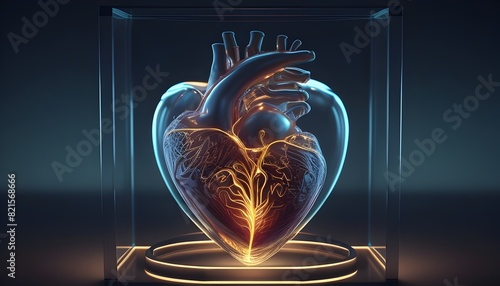 Cinematic Holographic Visualization of Human Heart Anatomy and Cardiac Chambers