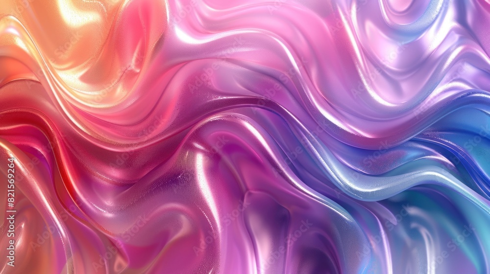 Obraz premium Abstract liquid rainbow waves background