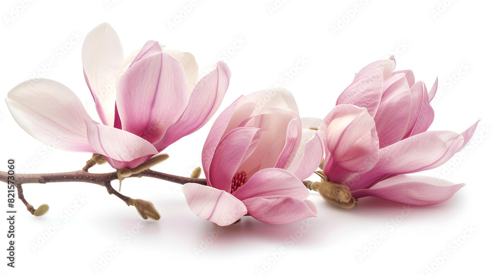 magnolia flower isolated on white magnolia flower isolated on white