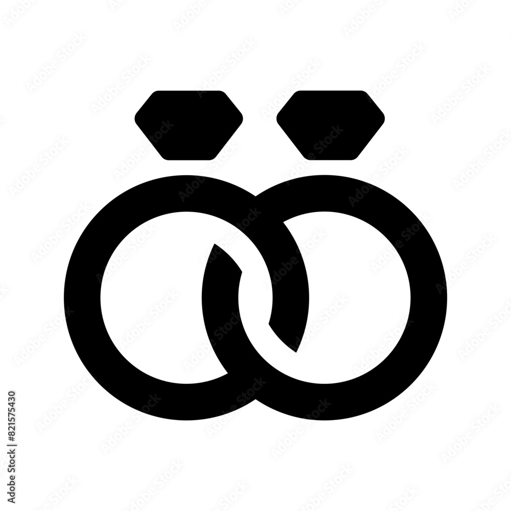 Wedding rings line vector icon. Love, marriage tradition sign. Wedding rings line vector icon. Love, marriage tradition sign.