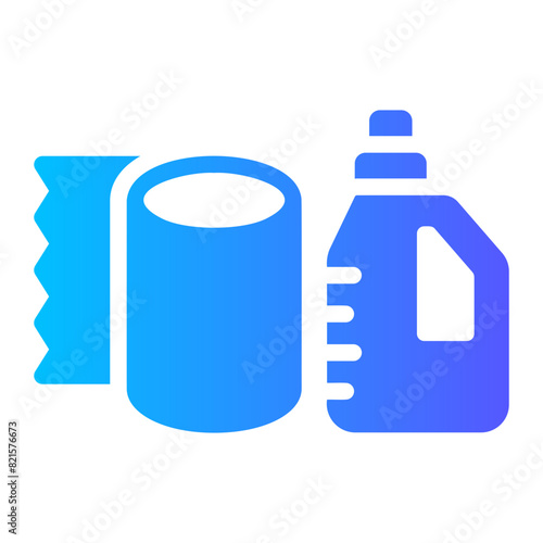 cleaning tools Gradient icon